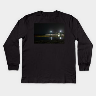 beach at night Kids Long Sleeve T-Shirt